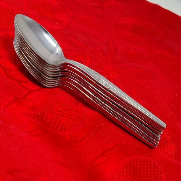 11X Tsp Amere Japan AEF3 MCM Stainless Flatware Floral Teaspoons - Picture 14 of 14